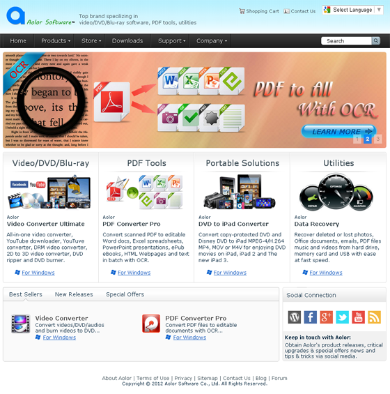 Aolor Home Page