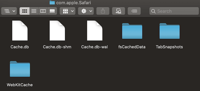 Cache folder of Safari on macOS