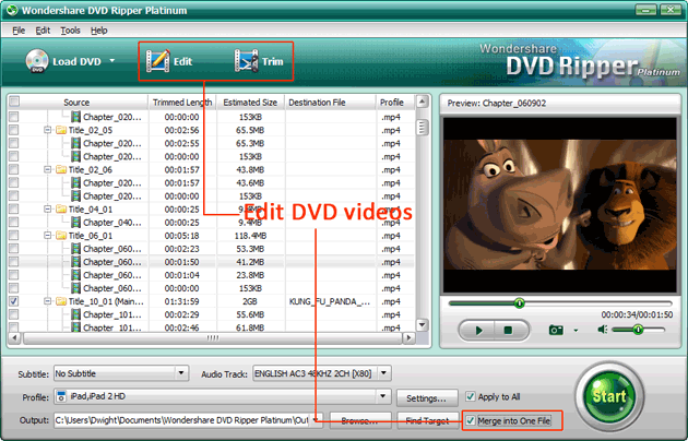 Edit DVD videos