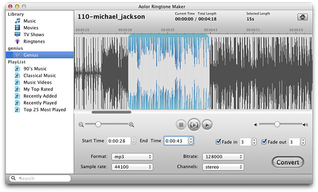 Aolor Ringtone Maker for Mac software